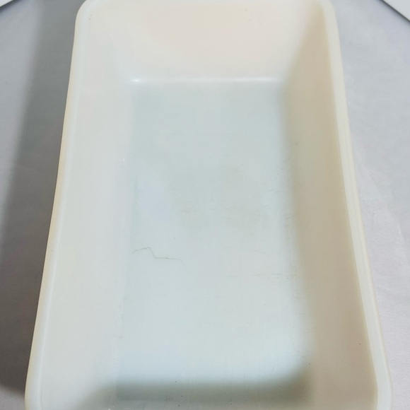 VINTAGE Fire King Peach Swirl Irrgdescant Loaf Pan - Picture 4 of 6